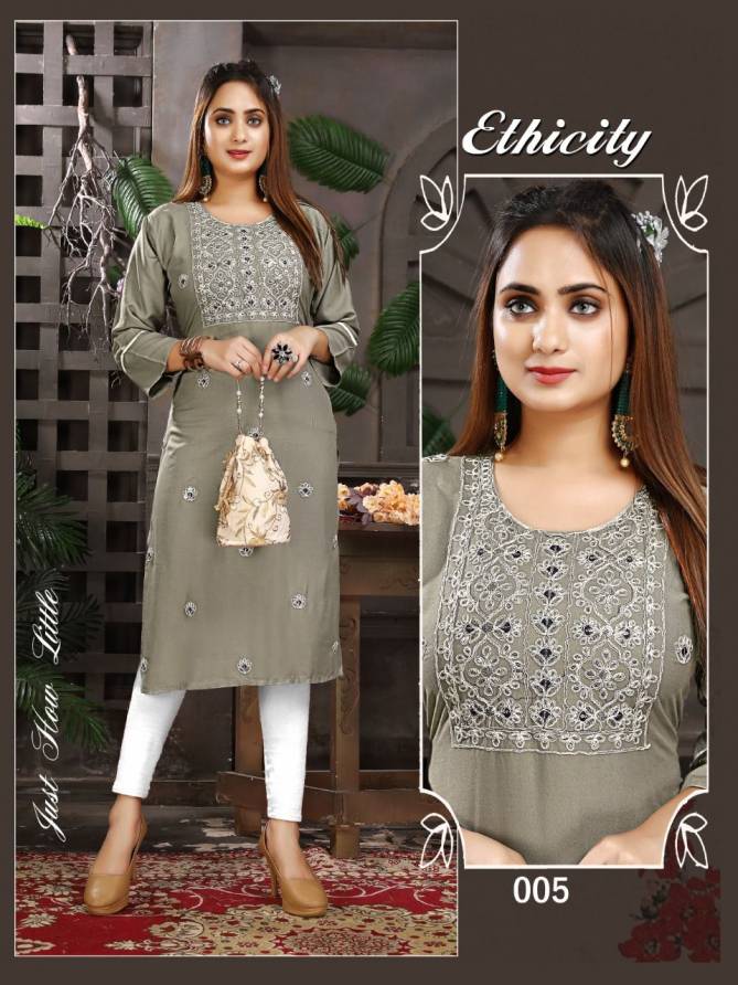 Beauty Ethicity 1 New Exclusive Wear Rayon Designer Kurti Collection